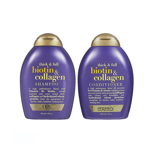 Bộ Dầu Gội Xả Chăm Sóc Tóc Biotin Collagen Organix Thick And Full