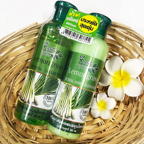 Combo Dầu Gội Và Xả Tinh Dầu Sả Chanh Kích Mọc Và Chống Rụng Tóc Thái Lan