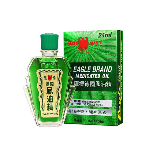 Dầu Gió Xanh Hiệu Con Ó 2 Nắp Singapore