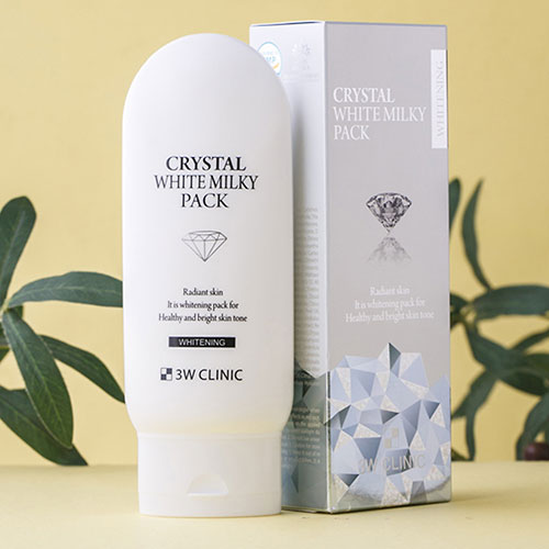 Kem Tắm Trắng Da 3W Clinic Crystal Whitening Milky Pack 200g