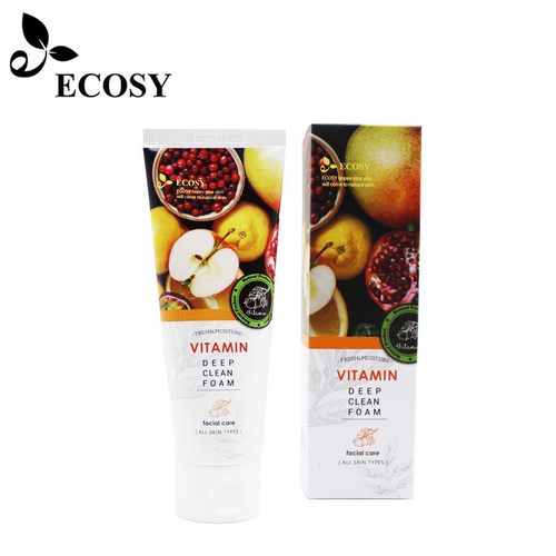 Sữa Rửa Mặt Ecosy Chiết Xuất Trái Cây Tươi - Ecosy Vitamin Deep Clean Foam 100ml